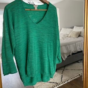 J Crew soft slub 3/4 sweater S